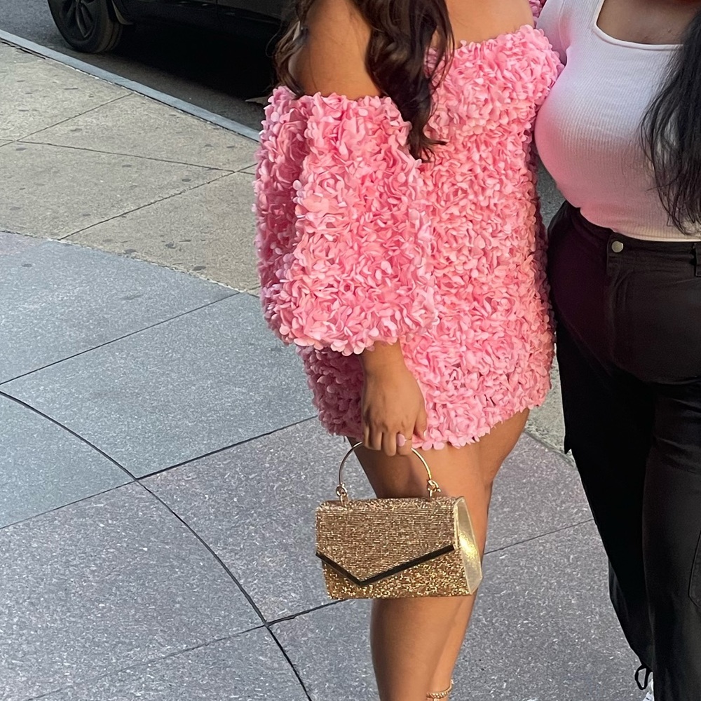 Pink Off-Shoulder Dress